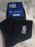NBA袜子男士秋冬跑步运动袜吸汗抗菌防臭消臭黑色棉袜中筒篮球袜3双 实拍图