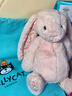 Jellycat害羞乳白色邦尼兔动物毛绒玩偶安抚玩偶娃娃送礼生日礼物 花布胭脂粉色邦尼兔（彻蕊） Medium 实拍图
