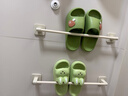 虎先森奶白浴室拖鞋架卫生间厕所门后免打孔壁挂式鞋子置物挂架收纳 实拍图