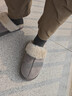 水星家纺棉拖鞋秋冬女男情侣冬季家居棉拖鞋室内保暖棉拖鞋 灰44-45码 实拍图