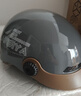 安迪亚电动摩托车头盔3C认证男女士夏季防晒轻便透气帽檐半盔复古安全帽 【哑黑】帽檐+内镜 实拍图