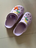 牧童儿童洞洞鞋男女童夏季新款软底室内洗澡拖鞋包头户外沙滩凉鞋小孩 冰岛紫 38 底标240/鞋内长23.5cm 实拍图