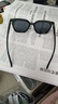 【大牌同款】男女墨镜开车防晒防紫外线太阳镜大框修饰脸型墨镜 黑框黑灰片+镜布+收纳包 实拍图