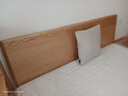 源氏木语卧室原木风双人床橡木斜靠大板床1.5*2m高铺 不含床垫 实拍图