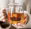 物生物（RELEA）茶杯男茶水分离杯玻璃杯水杯女办公泡茶杯子耐高温花茶杯新年礼物 实拍图