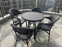 紫叶（ziye） 户外桌椅 藤椅组合 阳台桌椅三件套 休闲庭院小茶几室外藤编餐桌 4【标准藤椅】+1【D80圆桌】 实拍图