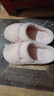 小熊兔子卡通棉拖鞋家用室内厚底保暖防滑毛毛拖鞋踩屎感棉拖鞋女 粉色随机英文刺绣 38-39 【适合37-38】 实拍图