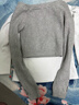 艾舞戈儿童舞蹈服针织一字领毛衣长袖外套女童跳舞练功服 灰色 130码 实拍图
