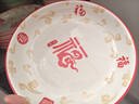 祥云福气简约碗碟套装家用陶瓷餐具米饭碗面碗菜盘碗盘套装 祥云纳福8碗【5英寸】 实拍图