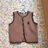 巴厘小猪婴儿马甲秋冬季2024新款儿童夹丝上衣蓄热保暖打底衫 摩卡色 90 cm 实拍图