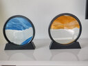 银枪（Yinqiang）流沙画沙漏摆件客厅电视柜酒柜装饰品创意解压办公室桌面轻奢礼物 星空蓝 7寸+底座【直径18CM】 实拍图