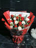百花馆鲜花红玫瑰花满天星真花束生日礼物送女友表白老婆同城配送小时达 【初心不负】11朵红玫+桔梗+红豆|JD268 实拍图
