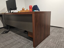 YOE.FTY老板办公桌高级感董事长大班台领导电脑桌单人工作台经理桌总裁桌 大叶胡桃+铁灰色（左副柜） 2.0米老板桌 实拍图