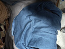 京东京造【假两件】毛衣针织衫男冬季男士毛衣含羊毛打底衫男装 蓝色 L 实拍图
