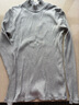 优衣库女装罗纹高领T恤/长袖小高领内搭479588 03 灰色 L /160/88A 实拍图