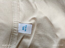 重磅纯棉短袖t恤男高档纯色印花休闲基础款内搭半袖打底衫 米杏 3XL  170-185斤 实拍图