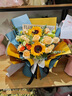 艾斯维娜鲜花速递向日葵混搭花束生日礼物全国同城配送 向日葵香槟韩式花束 实拍图