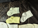 全棉时代儿童袜子7A抗菌婴幼儿宝宝纯棉中筒袜 黄白绿 10-12cm 实拍图