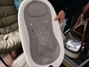 iuu婴儿洗澡盆 可折叠宝宝浴盆大号 洗澡神器躺托浴架新生儿童用品 【北欧灰】皇冠折叠浴盆-全套 材质：FAD食品级材质检测认证 实拍图