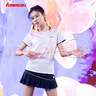 川崎（KAWASAKI）羽毛球服女款速干T恤运动短裙繁花似锦两件套装A2808 霜白 M 实拍图
