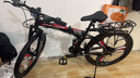 凤凰（Phoenix） 凤凰自行车可折叠山地车路虎男士成年人变速女式越野公路单车 三刀黑红/折叠双避震/全竞速轴承 26寸24速【参考：158-188cm】 实拍图
