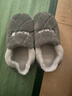 洁丽雅男士包跟棉拖鞋男秋冬季室内居家保暖家居加厚全包毛毛棉鞋女冬天 灰色【收藏加购优先发货】 42-43 (适合41-42码) 实拍图