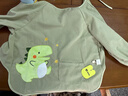 棉奇熊宝宝罩衣防水防脏儿童春秋季女男宝反穿衣围兜吃饭衣外穿婴儿围裙 萌趣恐龙-系带款 防水防污 120 实拍图