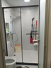 心海伽蓝（SHKL）一字型淋浴房玻璃隔断一固一移下沉式淋浴隔断干湿分离推拉门2q 2Q升级版】双向缓冲1.2-1.29【哑黑】8滑轮 实拍图