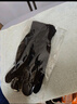 纯色针织手套男女士秋冬季保暖加绒弹力毛线分指学生骑行防寒手套 黑色 1双 实拍图