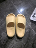 朴西新款EVA踩屎感厚底拖鞋女士居家室内情侣拖鞋男 黄色 37-38 实拍图