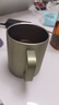 京东京造不锈钢双层保温桌面马克杯420mL 户外露营水杯 304咖啡杯橄榄绿 实拍图