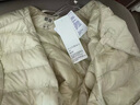 优衣库女装高级轻型羽绒便携式茄克/轻暖便携排骨羽绒478575 478575/30浅米色 2XL 实拍图