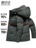 雪中飞鹅绒羽绒服男士短款脱卸帽加厚保暖休闲商务秋冬外套男装175 实拍图