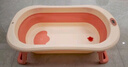 劳可里尼（NOCOLLINY）婴儿洗澡盆可折叠 儿童浴盆大号可坐可躺 宝宝洗澡桶新生儿童用品 【+10-浴网】樱花粉+浴网 实拍图