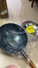 荣事达（Royalstar）章丘手工锻打铁锅圆底老式炒锅无涂层不粘炒菜锅燃气灶带盖34cm 实拍图