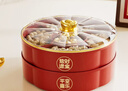 葆氏干果盘双层糖果盒家用新年水果盘客厅瓜子零食盒乔迁坚果收纳盘 实拍图