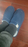 回力日系柔软情侣棉拖秋冬家居室内保暖棉鞋男款HL0006蓝色44-45码 实拍图
