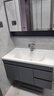 恋派浴室柜 陶瓷一体盆卫生间洗脸盆柜组合悬挂式洗漱台智能洗手盆柜 普通镜柜】珠光灰+陶瓷盆 90cm 实拍图