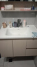 帝王洁具上市企业/陶瓷一体盆浴室柜 卫生间卫浴柜一体盆洗手洗脸盆柜组合 0.8米/智能半镜柜/W1奶油色 实拍图