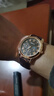 正品男士手表高档休闲石英表简约气质男表皮带高颜值罗马时尚腕表 咖啡色指挥官款 实拍图