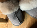 水星家纺棉拖鞋秋冬女男情侣冬季家居棉拖鞋室内保暖棉拖鞋 灰40-41码 实拍图