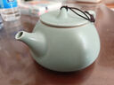 祥业song杯子汝窑泡茶壶陶瓷大号功夫茶具西施壶汝瓷单壶提梁壶泡茶器 汝窑锔钉大石瓢壶单壶 260ml 实拍图