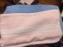 金号毛巾 柔软强吸水洗脸巾居家A类纯棉毛巾 2条装 蓝色/红色 实拍图