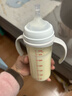 贝亲（Pigeon）自然离乳PPSU重力球吸管奶瓶双把手330ml12月+(附带奶嘴12月*2支) 实拍图