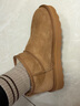 京东京造【Mini厚底】雪地靴女增高时尚斜口短靴加绒羊皮毛一体驼色38 实拍图