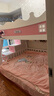 全实木上下床卡通儿童床双层木床小户型架子实木高低儿童床子母床 粉红色 梯柜上铺宽130下铺150 实拍图