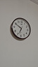 康巴丝（Compas）挂钟 创意简约钟表客厅石英钟表挂墙时钟 c2855 咖木色 26cm直径 实拍图