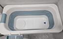 日本川奈Kawana泡澡桶全自动加热大人折叠沐浴缸家用加厚洗澡浴盆 1500W加热熏蒸款+1.52米蓝+保温盖+靠垫 实拍图