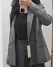 优衣库女装双排扣茄克/外套通勤商务夹克481603 484252 481603/05天灰色 M 实拍图