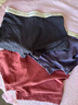 【红豆制造商】纯棉男士内裤男大码抗菌四角裤透气男生平角短裤头 【橘红+紫色+深灰】 3条 XL 【建议100-120斤】 实拍图